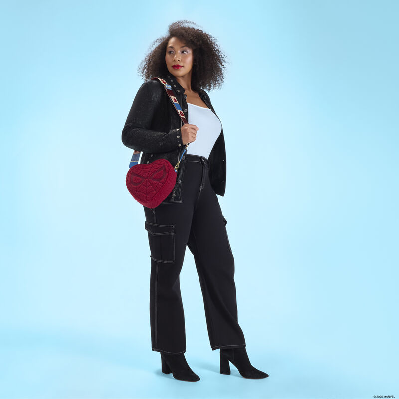 Spider-Man Sherpa Heart Shaped Crossbody Bag LFlifestyle2 view 3